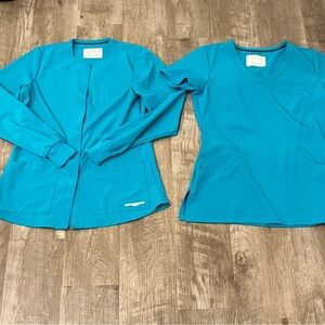 Sketchers Scrub Jacket and Scrub Top Lot Size XS Medical Healthcare Work